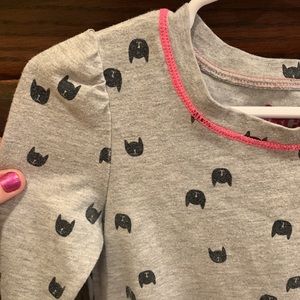 *last chance 9/3/24* Black cat twirly tshirt dress tulle skirt 3T